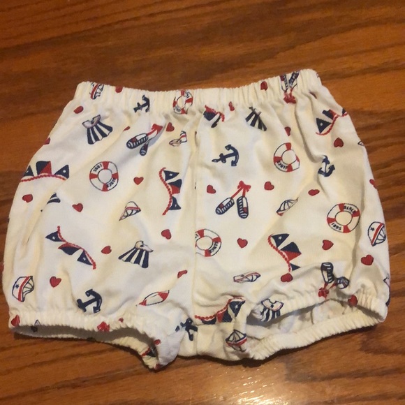 Toddler baby or kid bloomers shorts nautical sailor - Picture 3 of 8